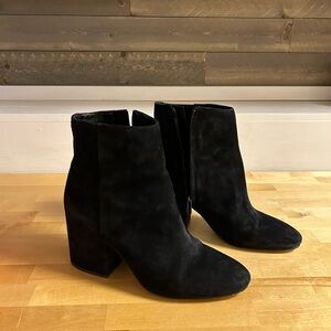 Sam Edelman Black Suede Ankle Boots, Size 9